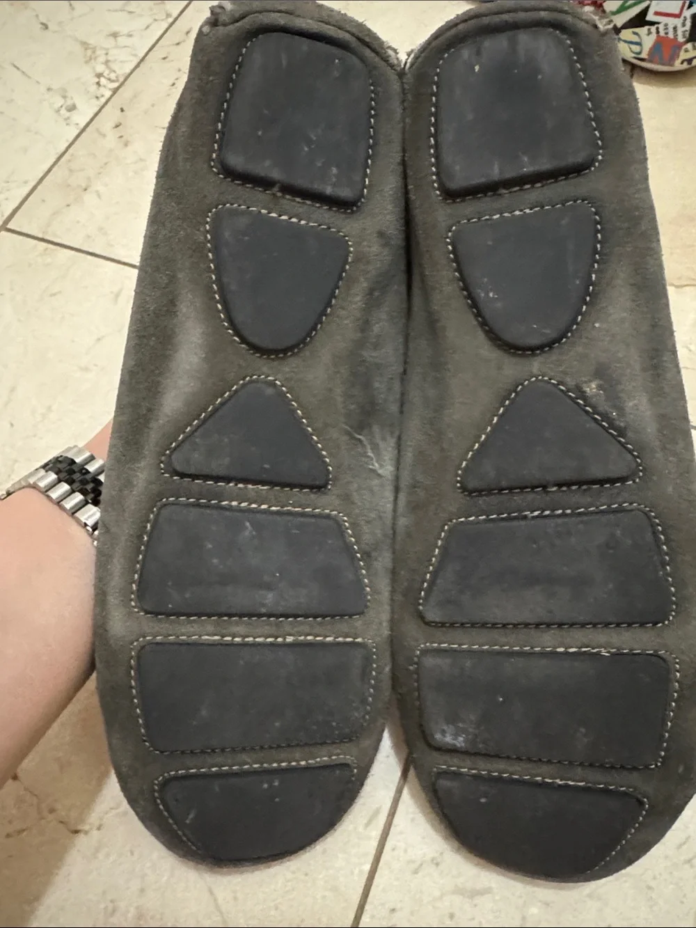 Michael Kors Dark Gray Suede Moccasin Loafers